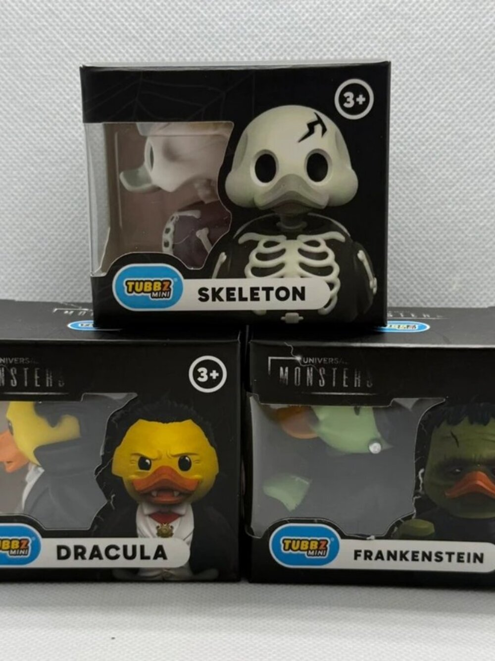 TUBBZ Mini Halloween Bundle – Skeleton, Frankenstein & Dracula